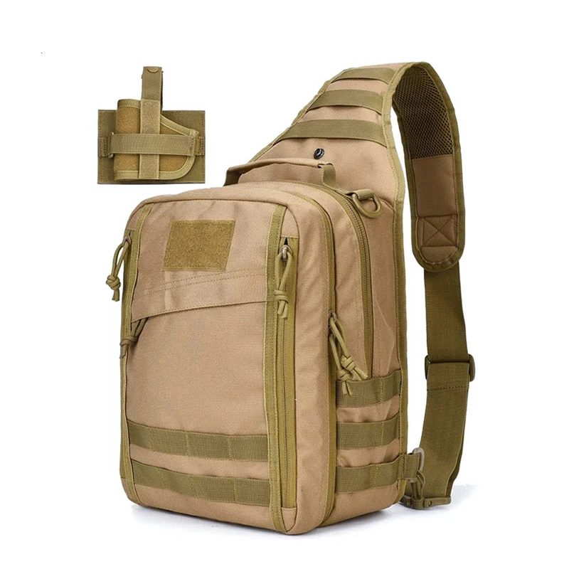 Outdoor Sling Bag Fishing Molle System Range Bag Waterproof Accessories Handbag  EDC  Case Breathable Back