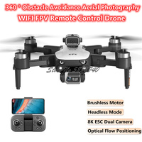 WIFI FPV 8K Aerial Photography Radio Control Quadcopter 2.4G 360° Obstacle Avoidance Route Planning Brushless Motor RC Drone Toy