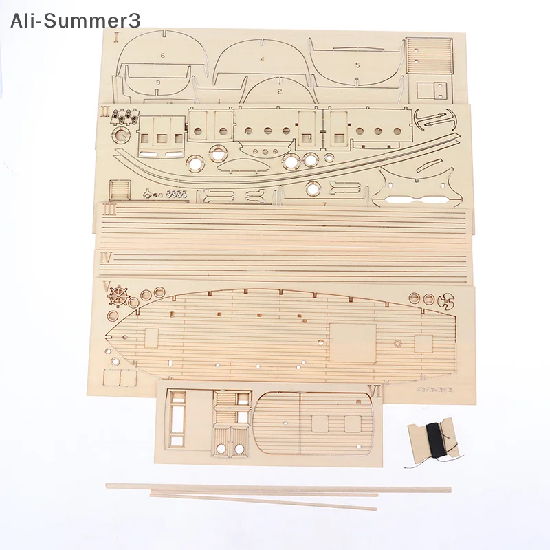 1:30 ชุดประกอบเรือใบไม้จำลอง ชุดประกอบเองแบบ DIY ของเล่นตัวต่อไม้ ของขวัญ