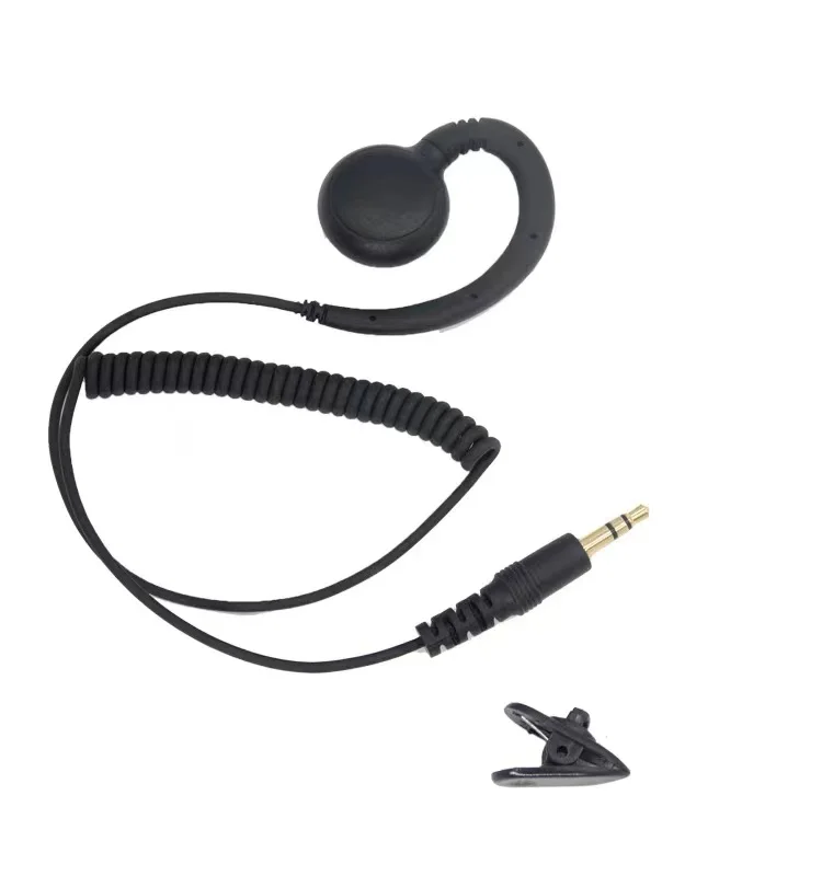 Auriculares internos antirradiación para iPhone, audífonos con tubo de aire, Cables en espiral estéreo, función Mono, estéreo, 3,5mm