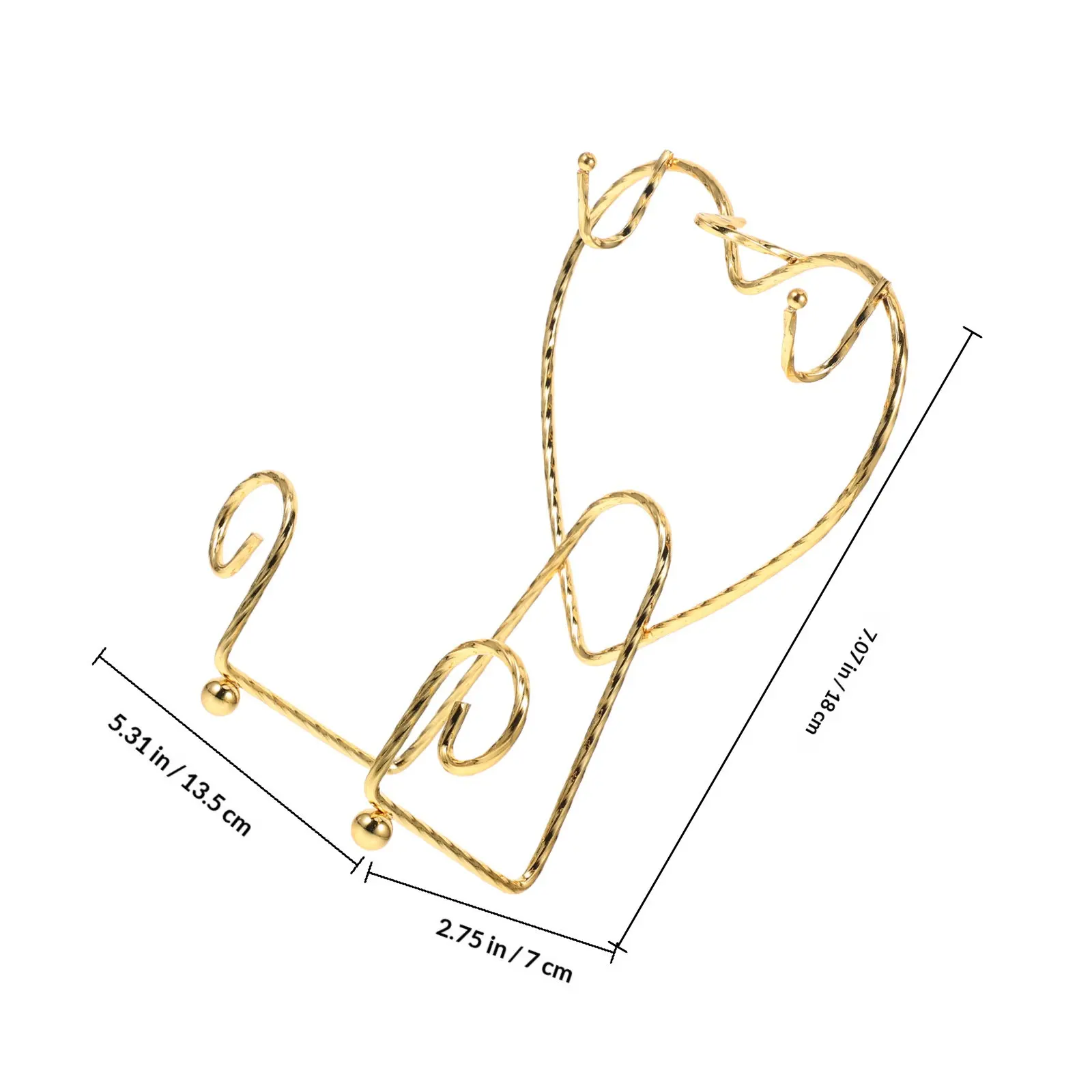 European Style Gold Plated Spiral Mug and Plate Holder Countertop Display Rack for Coffee Tea Cups Saucer Storage Organizer
