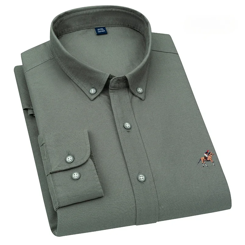 Fashion korean popualr clothes 100%cotton oxford long sleeve shirts for man slim fit foraml plain shirt soft office white shirt