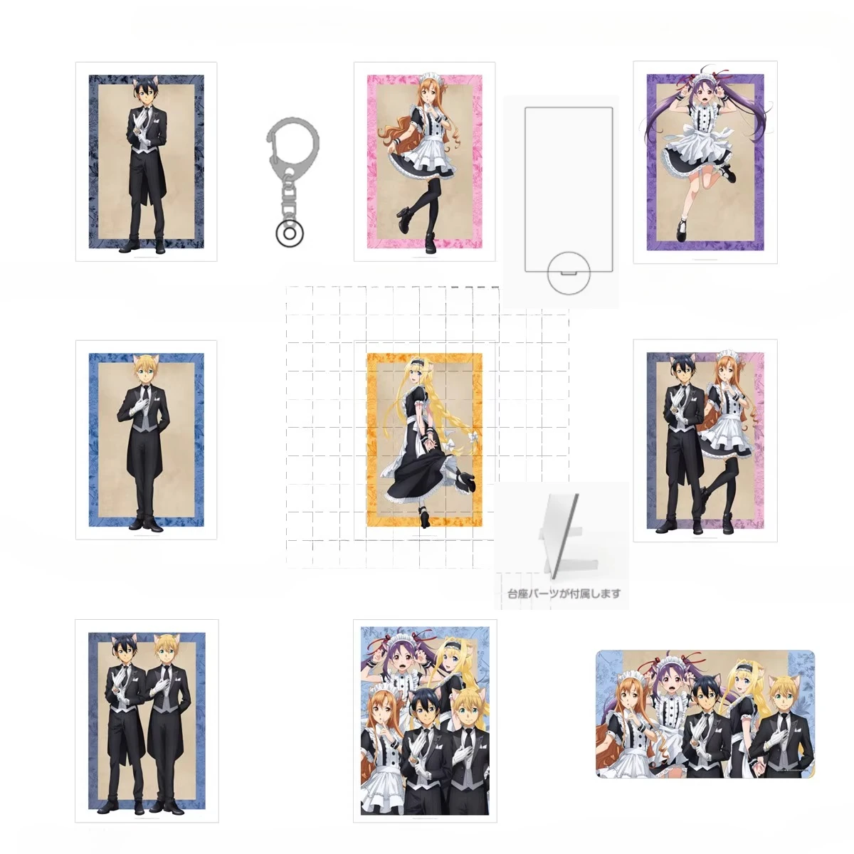 Game Kirigaya Kazuto Yuki Asuna Sinon Kirito Suguha Leafa Acryl Stand Figuur Pop Anime Sleutelhanger Cosplay Speelgoed voor Gift