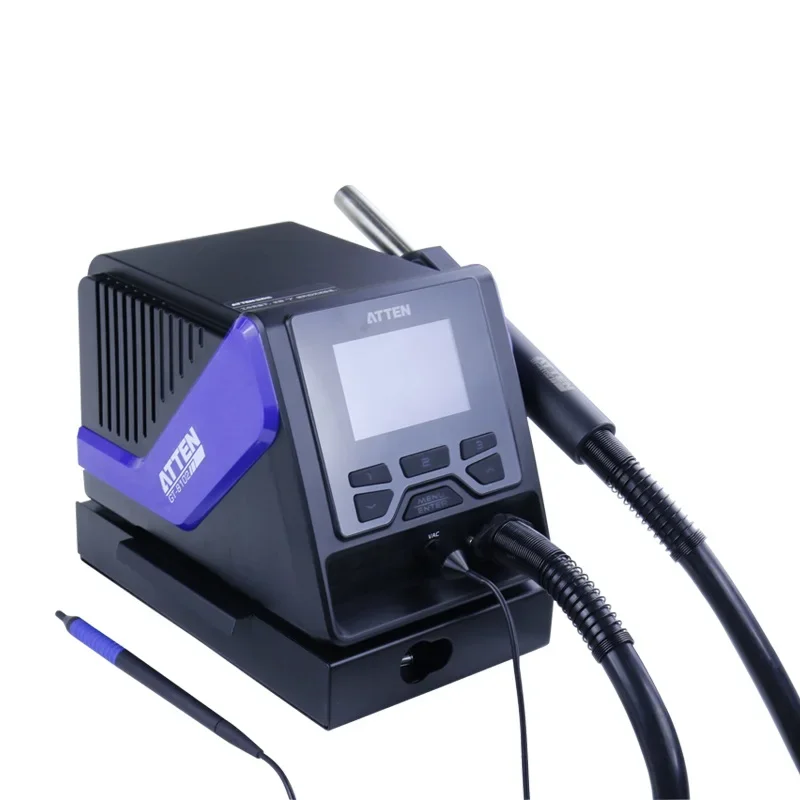 ATTEN GT-8102 1000 واط ذكي عالية الطاقة محطة إعادة العمل بالهواء الساخن مع قلم شفط فراغ ديسولديرينغ أداة لحام الهواء الساخن