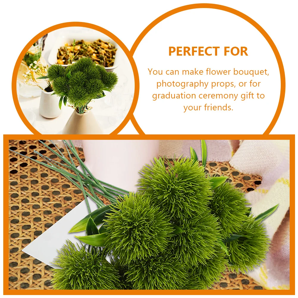 

12Pcs Elegant Dandelions Artificial Flower Picks Home Flower Decors Kitchen Table Bar Park Stages DIY Bouquet Arrangement