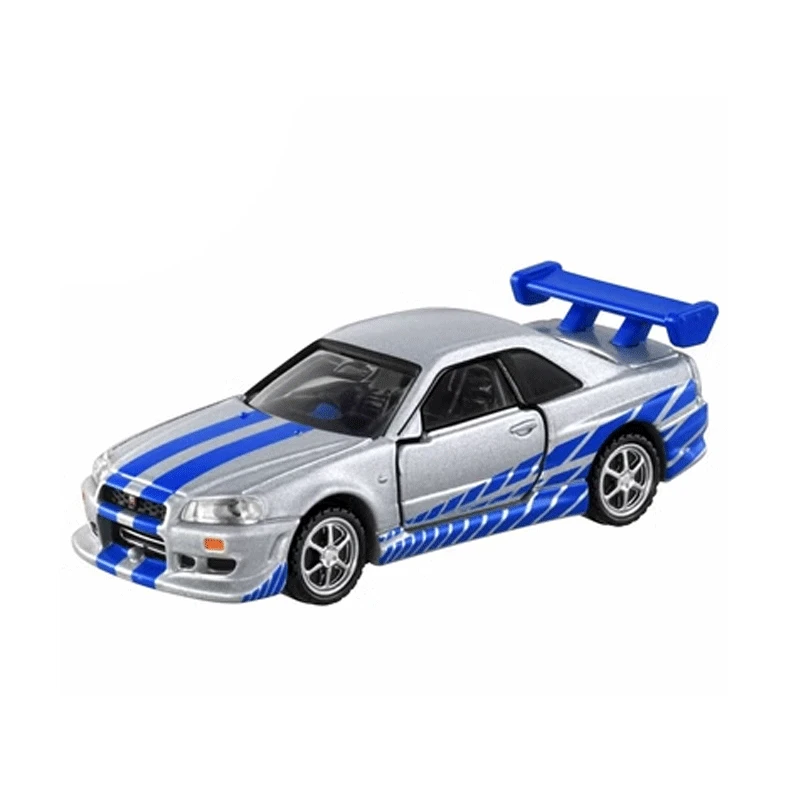 

TAKARA TOMY TOMICA флагманская черная коробка неограниченная 08 Форсаж Пол GTR R34 модель автомобиля из сплава JDM, праздничный подарок для детей