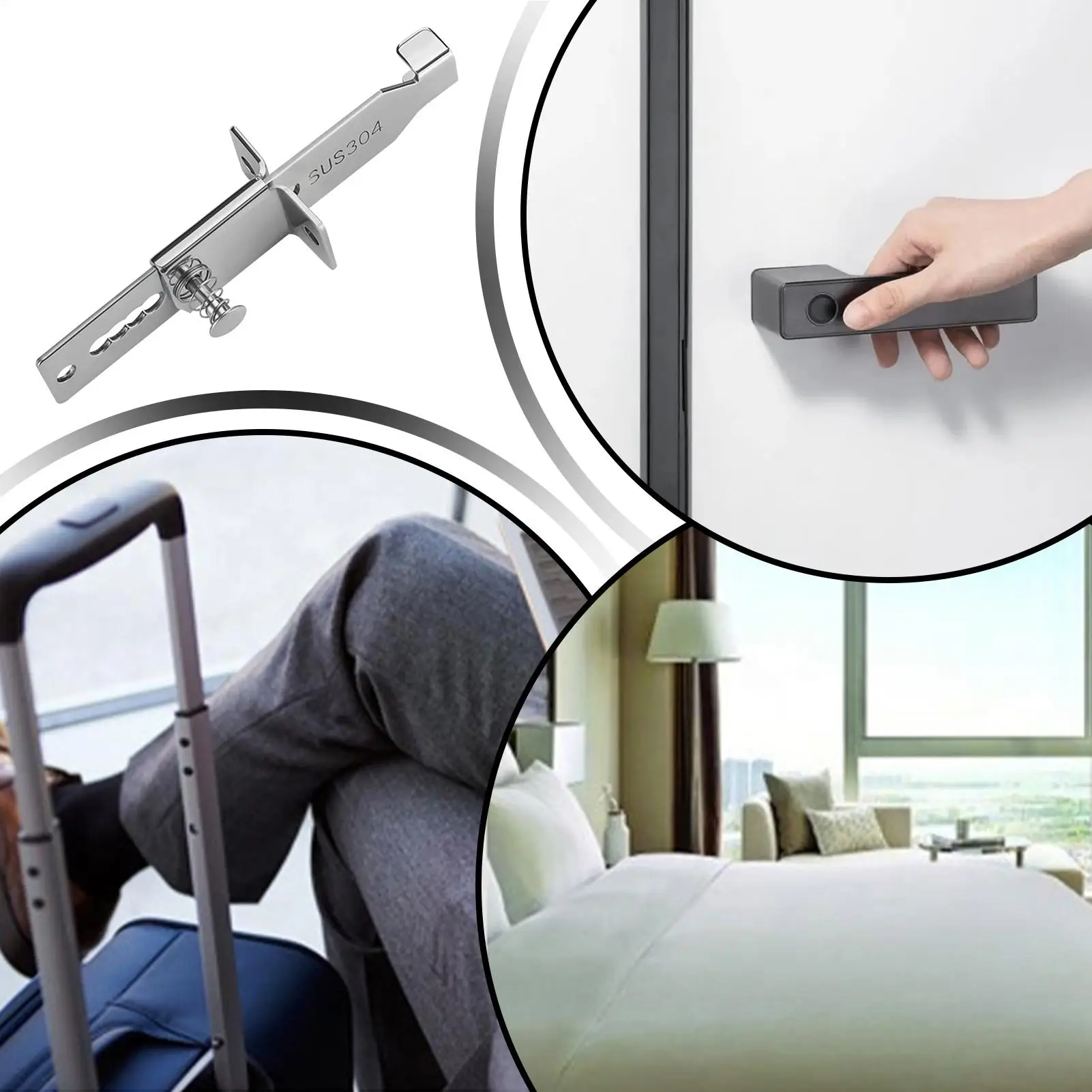 

Travel Door Lock Hotel Locks For Doors Travel Safety Child Proof Stopper Safety Device Locker For Apartment House Privacy Kids