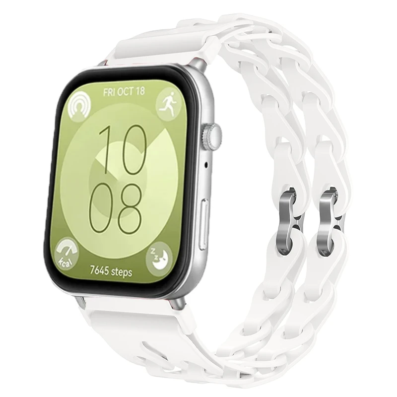 สายกลวงออกสำหรับนาฬิกาหัวเว่ยพอดีกับ3คู่สร้อยข้อมือที่มีสีสันสำหรับ Huawei Fit 3สายรัดข้อมือกีฬาอุปกรณ์เปลี่ยนได้