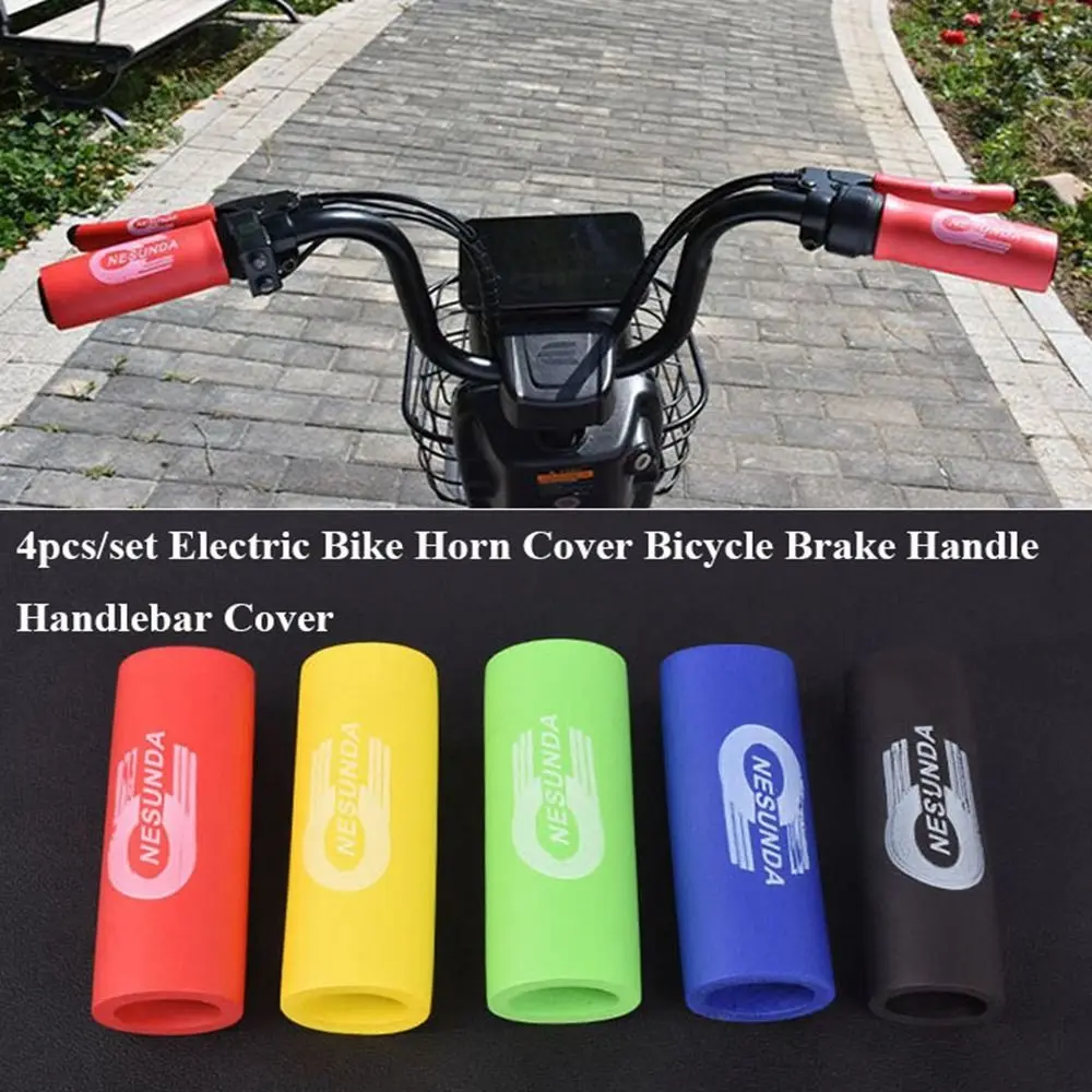 4pcs/set New 5 Colors Electric Bike Gloves Sponge Horn Cover Sponge Handle Cover Motorcycle Accessories