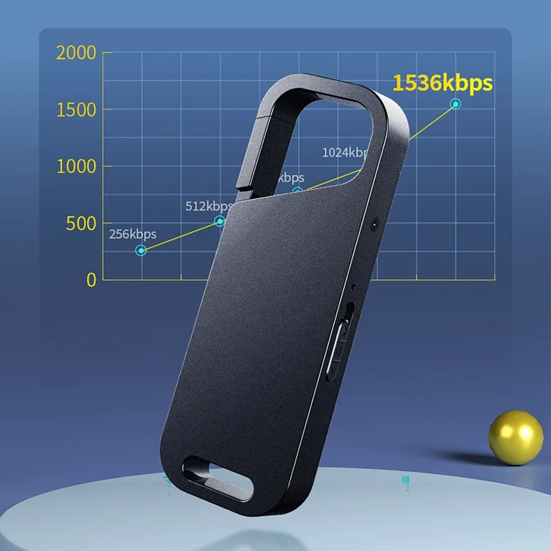 Mini Recorder Keychain 4-64GB High-definition Digital Voice Controlled Recording Pen Hidden Dictaphone Device Sound Key Chain