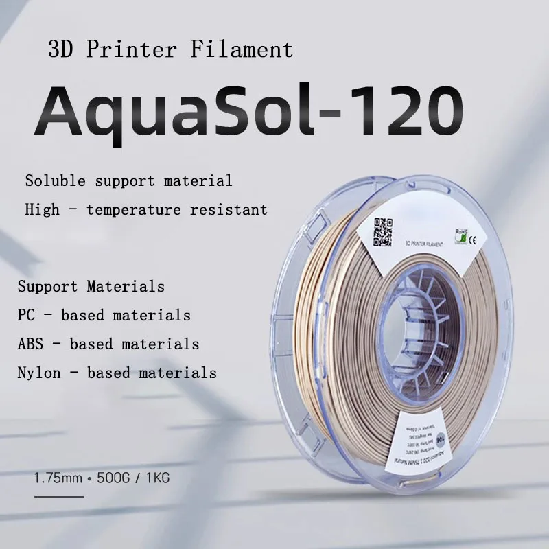 

Щелочь - растворимая поддержка, Aquasol - 120 высокотемпературных материалов, расходные материалы для 3D-печати, подходящие для нейлона, ПК, POM