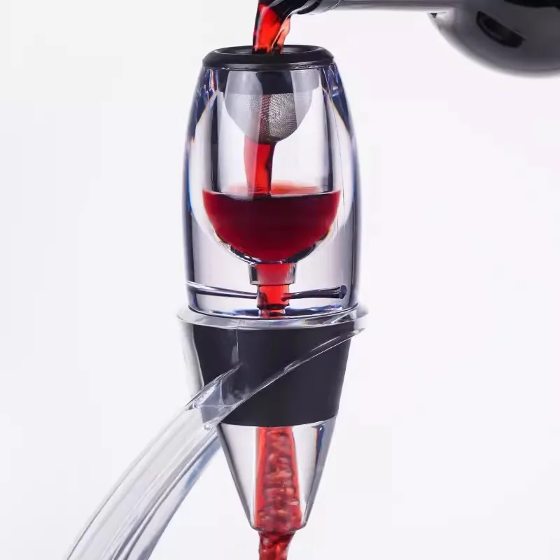 Professional Red Wine Decanter Pourer with Filter Stand Holder, Vodka Quick Air Aerator, Home Dining Bar Essential Set