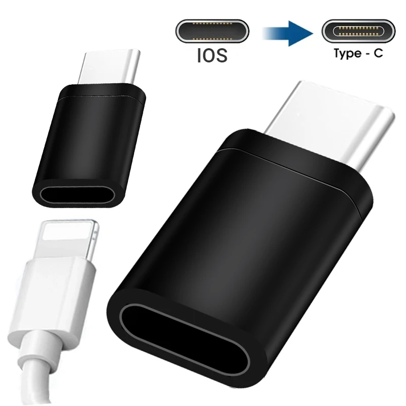 For iPhone Adapter IOS To Type C Metal Converter Fast Charger Adapter Quick Charge Micro USB Type-C Connectors for Apple