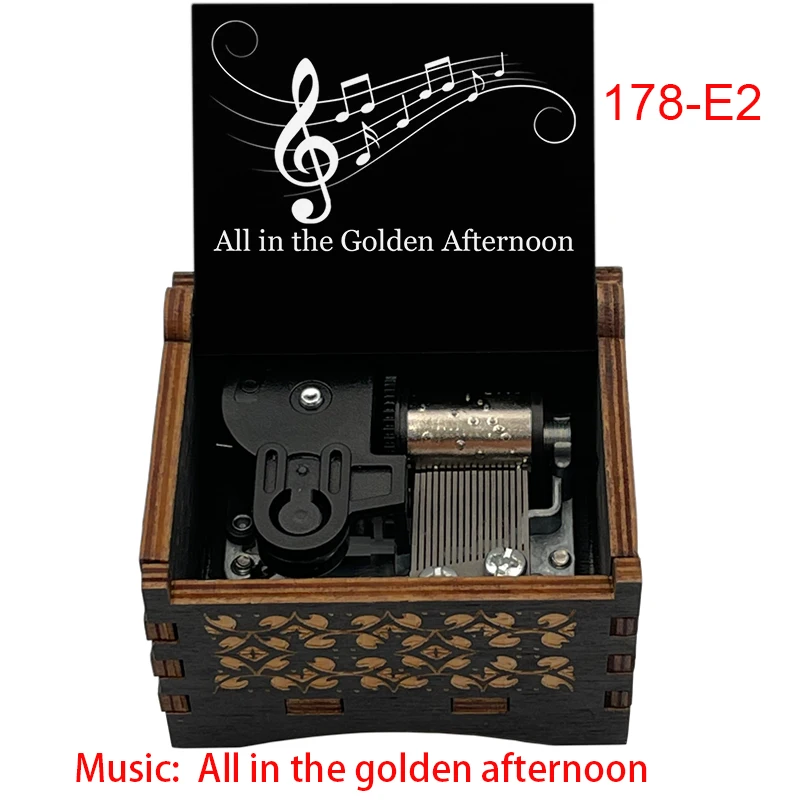 Anime Wonderland music Mechanical All in the golden afternoon music box for Boys Girls New Year Christmas Gift Home Decoration