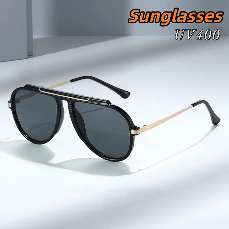 

Advanced Pilot's Large-frame Sunglasses Unisex Trend Riding Driving Mountaineering Camping Ultraviolet-proof Shades Glasses