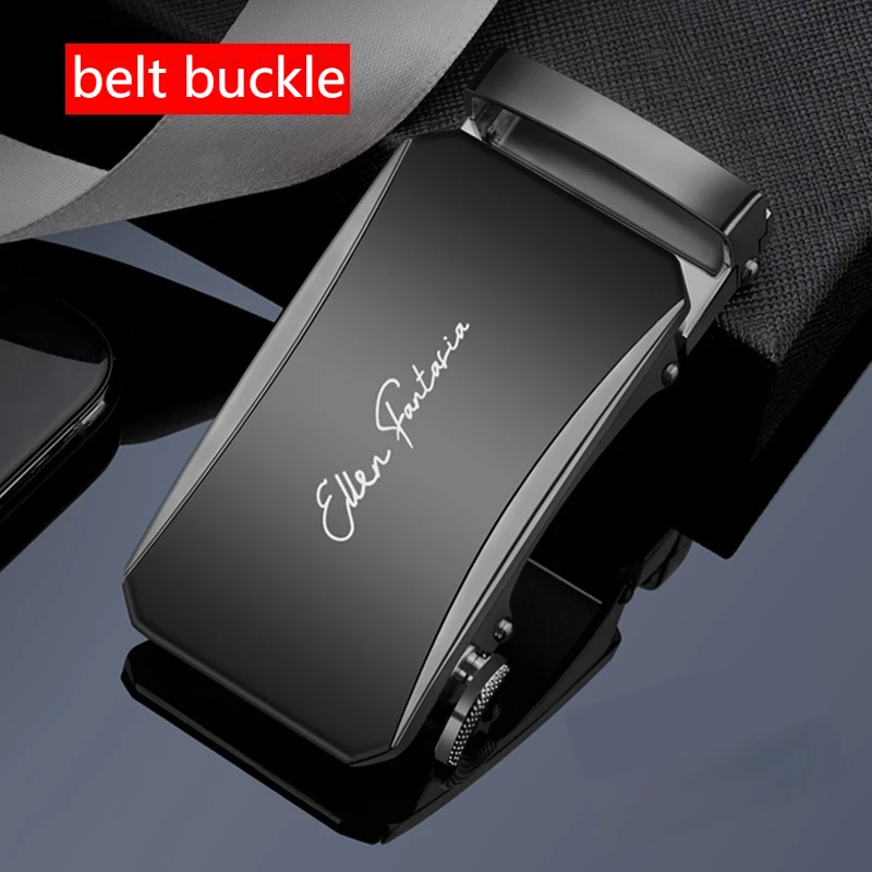 Men's Ratchet Belt Buckle Replacement Parts, Alloy Automatic Buckle for 3.2-3.5cm Ratchet Belt, Automatic Belt Buckle