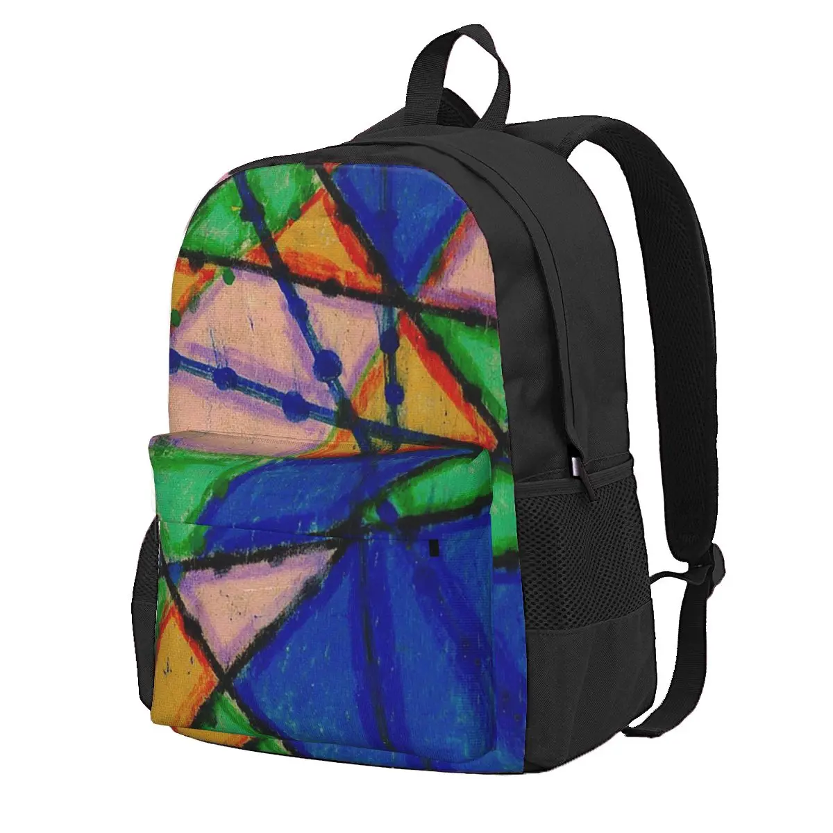 

Abstract Lines And Colors Student Backpack School Bag Hiking Travel Daypack for Boys Girls Fashion Bookbag Shoulder Bags