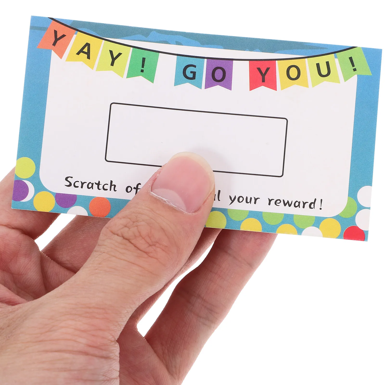 100Pcs DIY Scratch Off Tickets Blank Reward Cards Creative Personalized Incentive Tool for Classroom Events Holiday