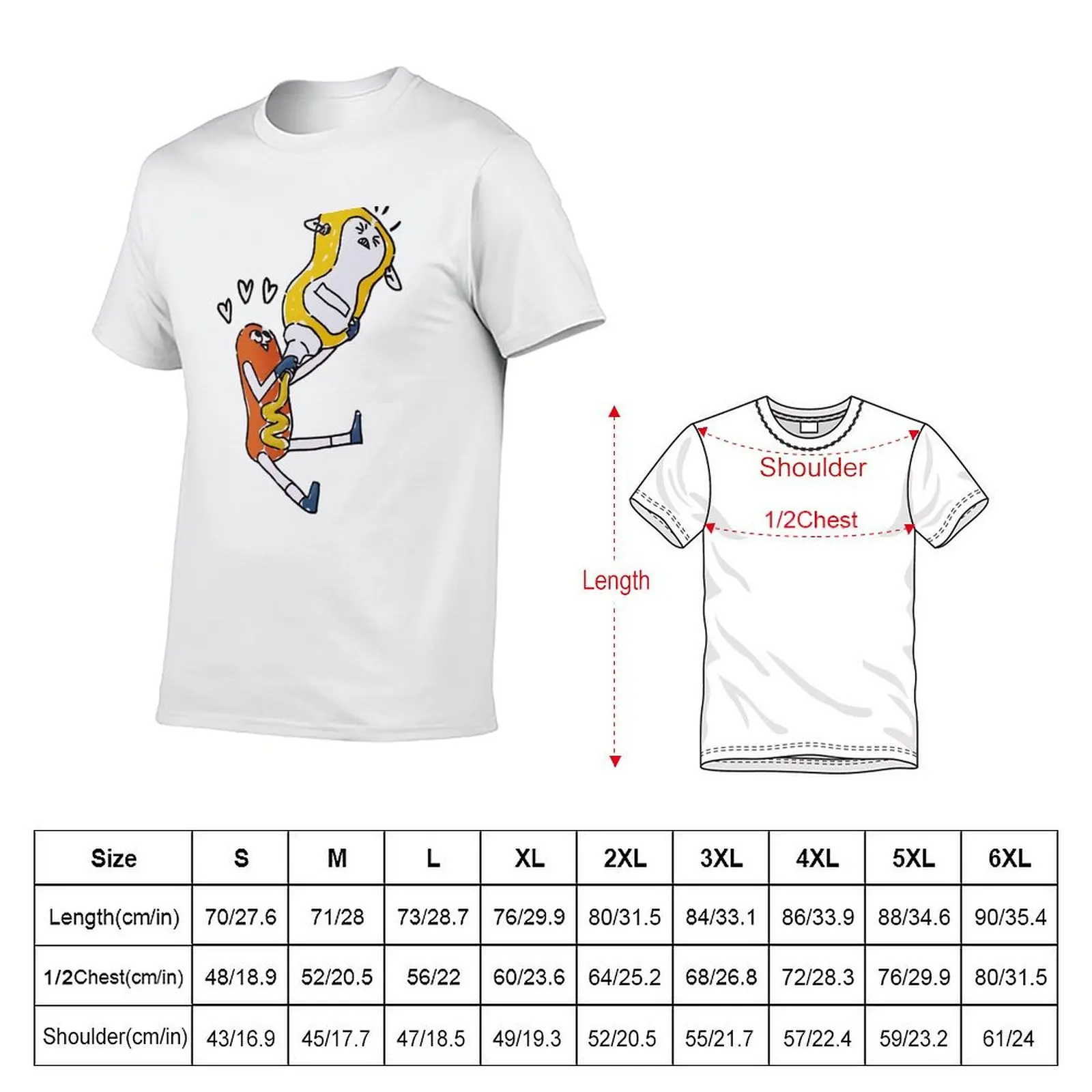 Hawt Dawg Man Loves Mustard T-Shirt Sweat Absorbing Sports Tee Shirt