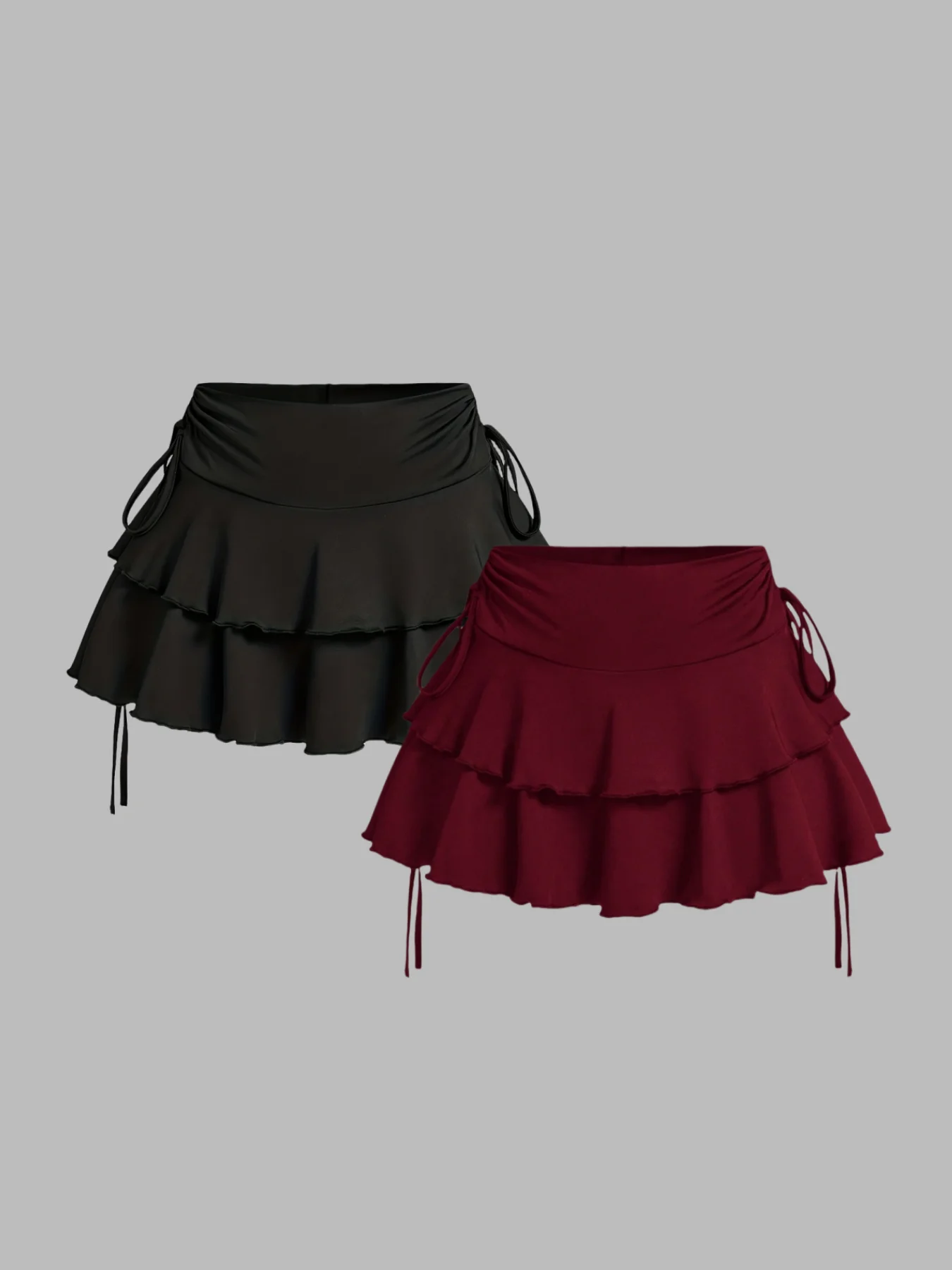 

European and American women's short skirts for spring, summer, and autumn, and a two-piece milk silk casual and fashionable half