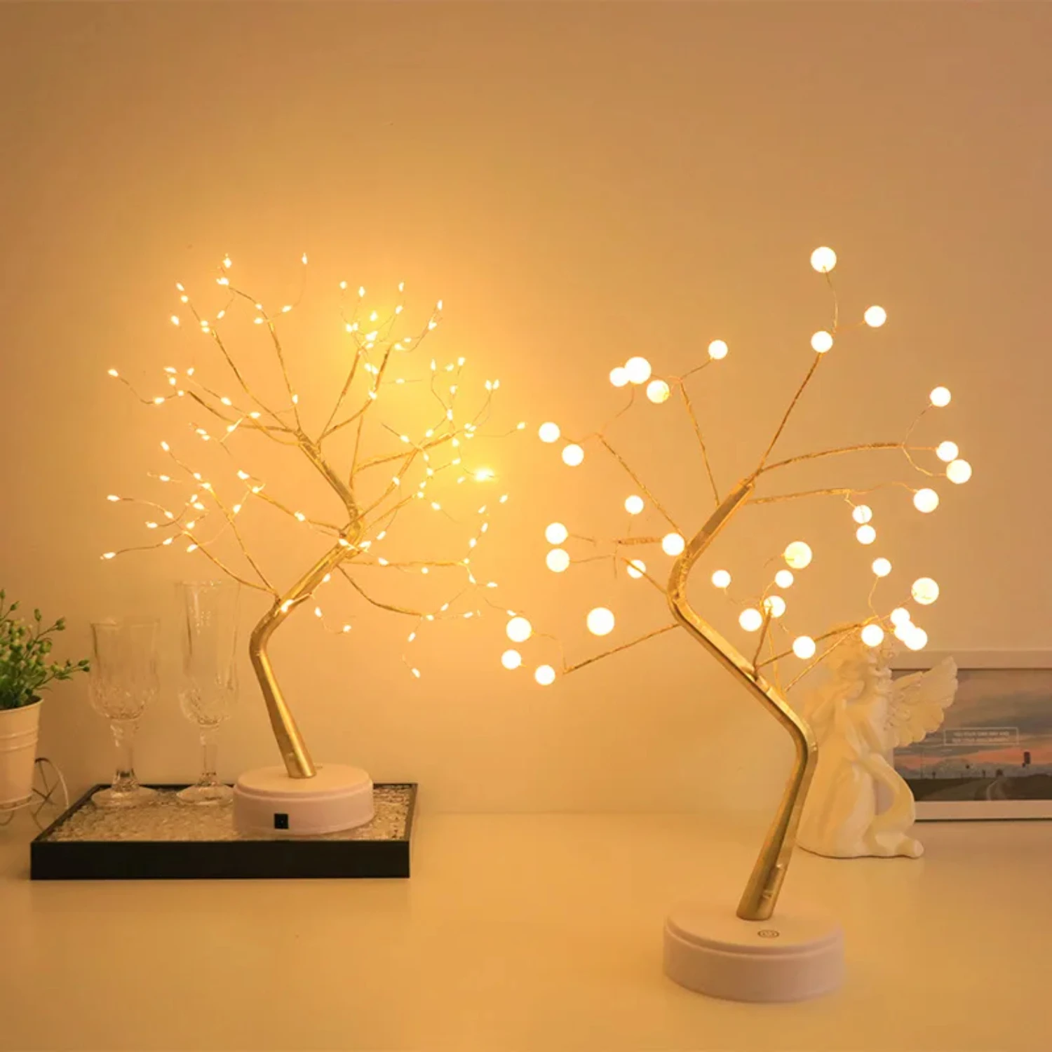 Enchanting Festive LED Christmas Tree Night Lamp for Magical Bedroom Ambiance - USB/Battery Operated Fairy Table Light for creat