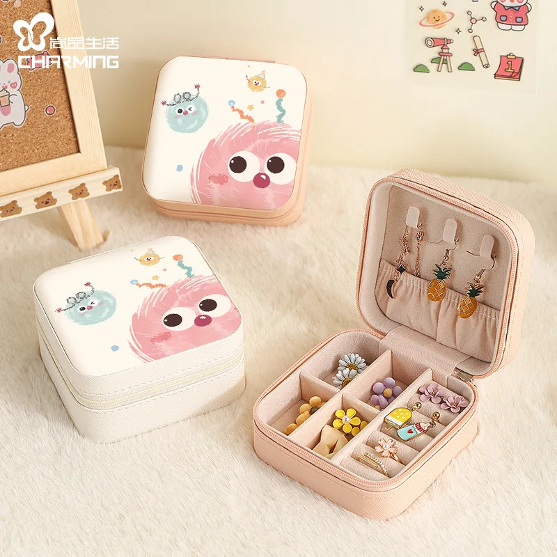 

Popular and Fashionable Cartoon Pattern Jewelry Storage Box,Digital Printing Box Creative Cute Small Portable Travel Jewelry Box