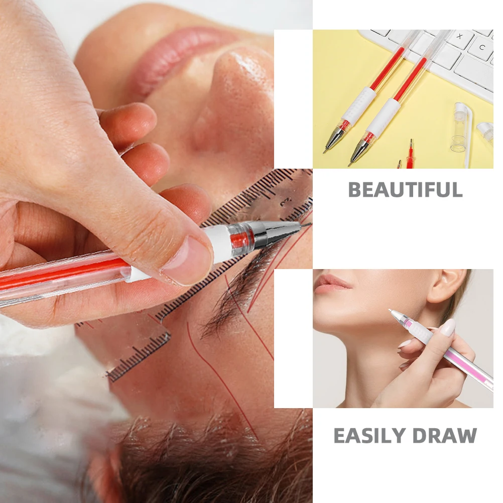 Spidol Pena Alis Pensil Tato Spidol Rias Alis untuk Tato Wajah Multifungsi
