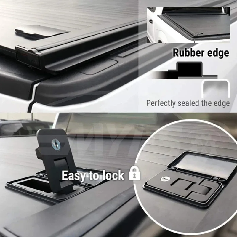 High Quality Hard Aluminum Retractable Roller Shutter Tonneau Cover For 5.5ft Ram 1500 2500 3500 Pickup Truck Bed