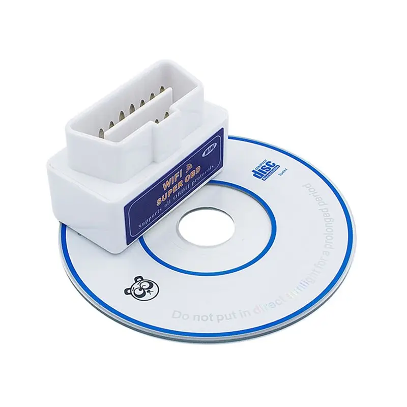 

ABHX-WI-FI OBD2 Scanner ELM327 V1.5 WIFI OBD 2 Automotive Diagnostic Scanner For Car OBDII Diagnostic Tool Code Reader White