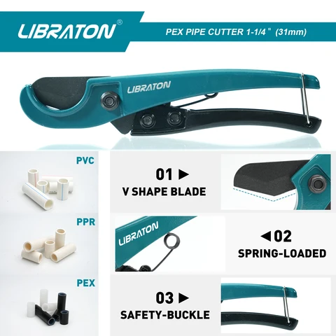 Резак для труб Libraton Pex 31 мм - инструмент для PEX, ПВХ, PPR — внешний вид товара