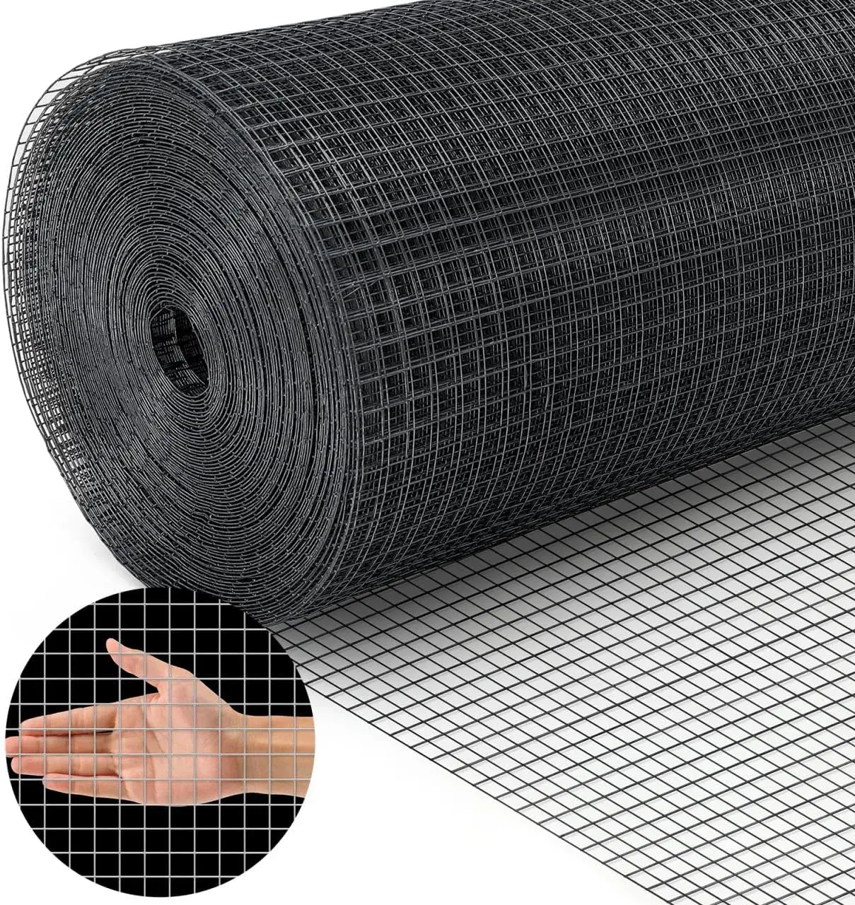 

1/2 Inch PVC Coated Chicken Wire Mesh Roll, 48in x 100ft, Garden Fence & Plant Support