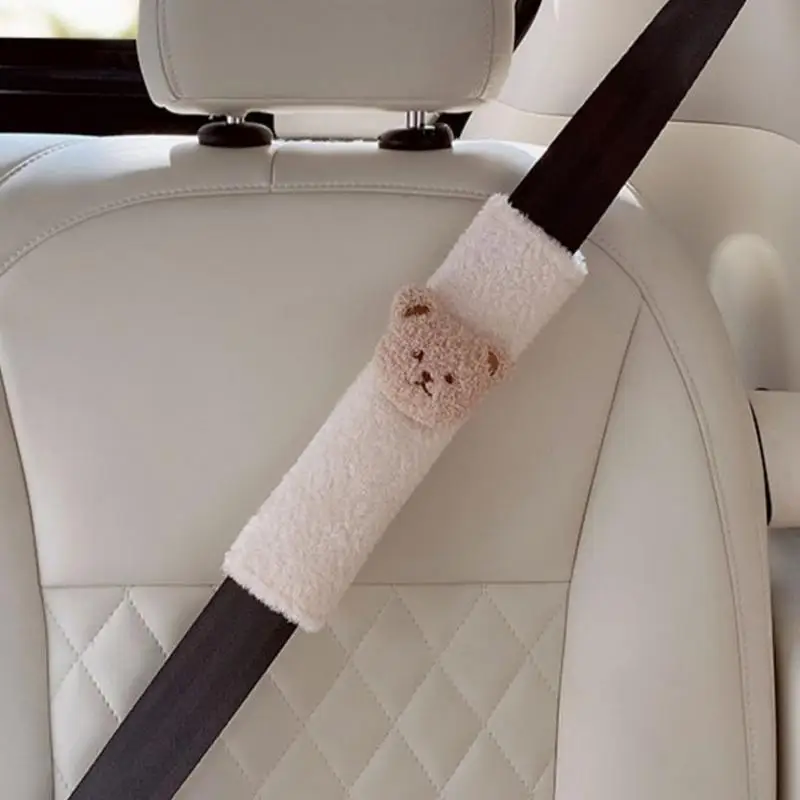 Car Seat Belt Shoulder Cover Four Seasons General All-Wrapped Soft Velvet Anti-Pinch Shoulder Protector Auto Plush Shoulder Pad