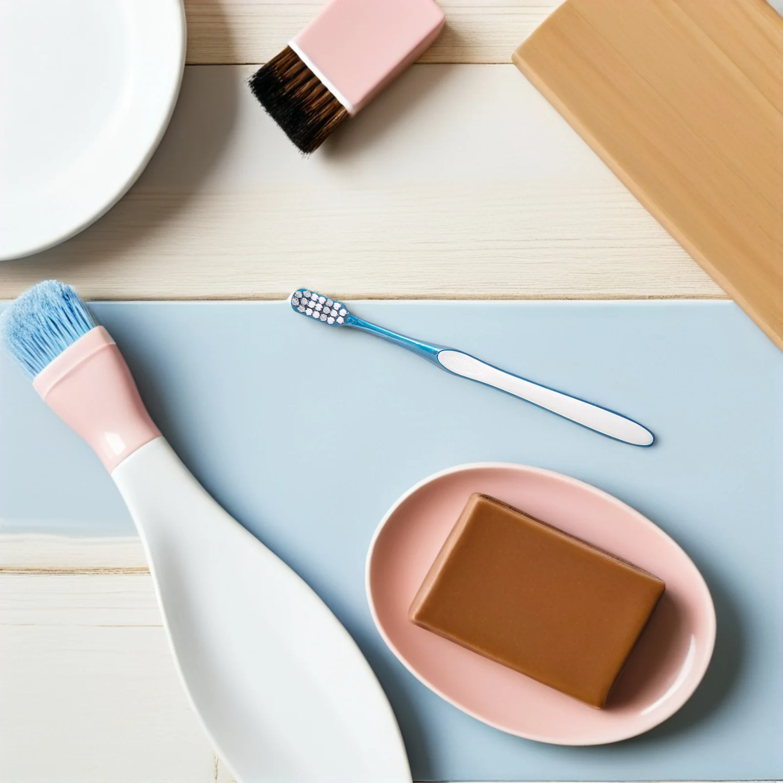 

4Pcs Hard Bristle Toothbrushes for Men Tough Yet Gentle on Gums Manual Brush Travel Friendly Compact Design