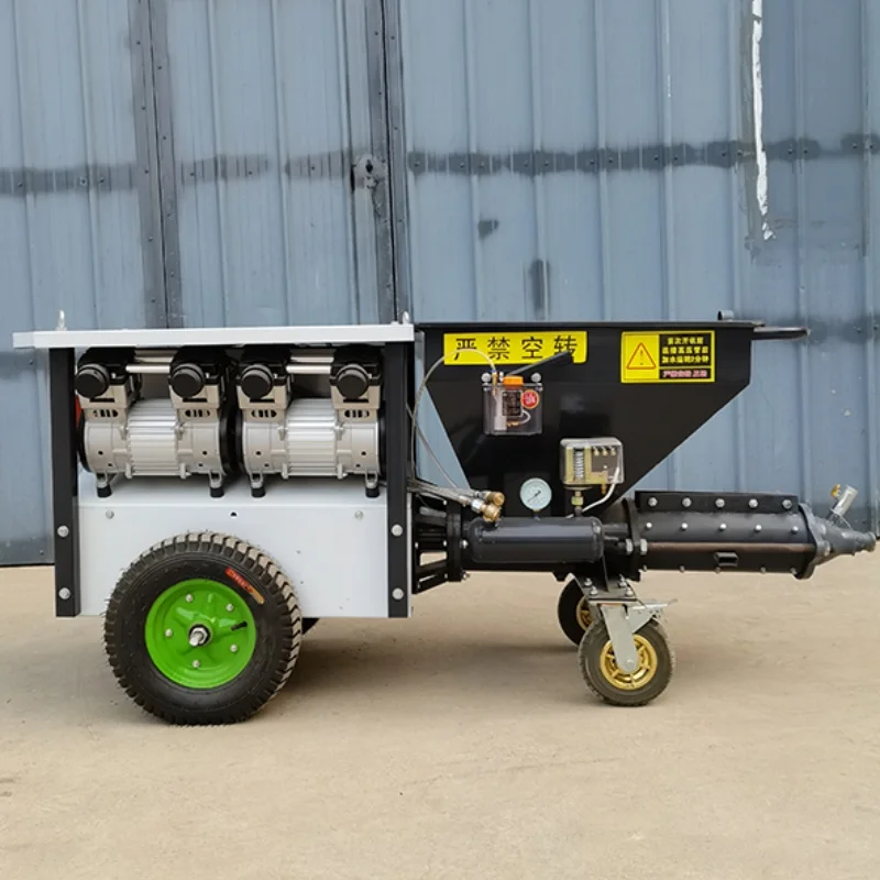 آلة رش الملاط الأسمنتي ذات الضغط العالي، مسدس رش الجص المحمول لمضخة تقديم البناء على الحائط