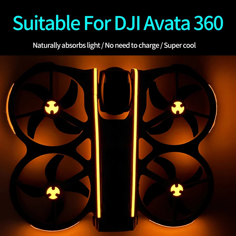 Luminous Stickers For DJI AVATA 360 Drone Decoration Decals Skin For Avata360 Night Safety Flight Protective Film Accessories