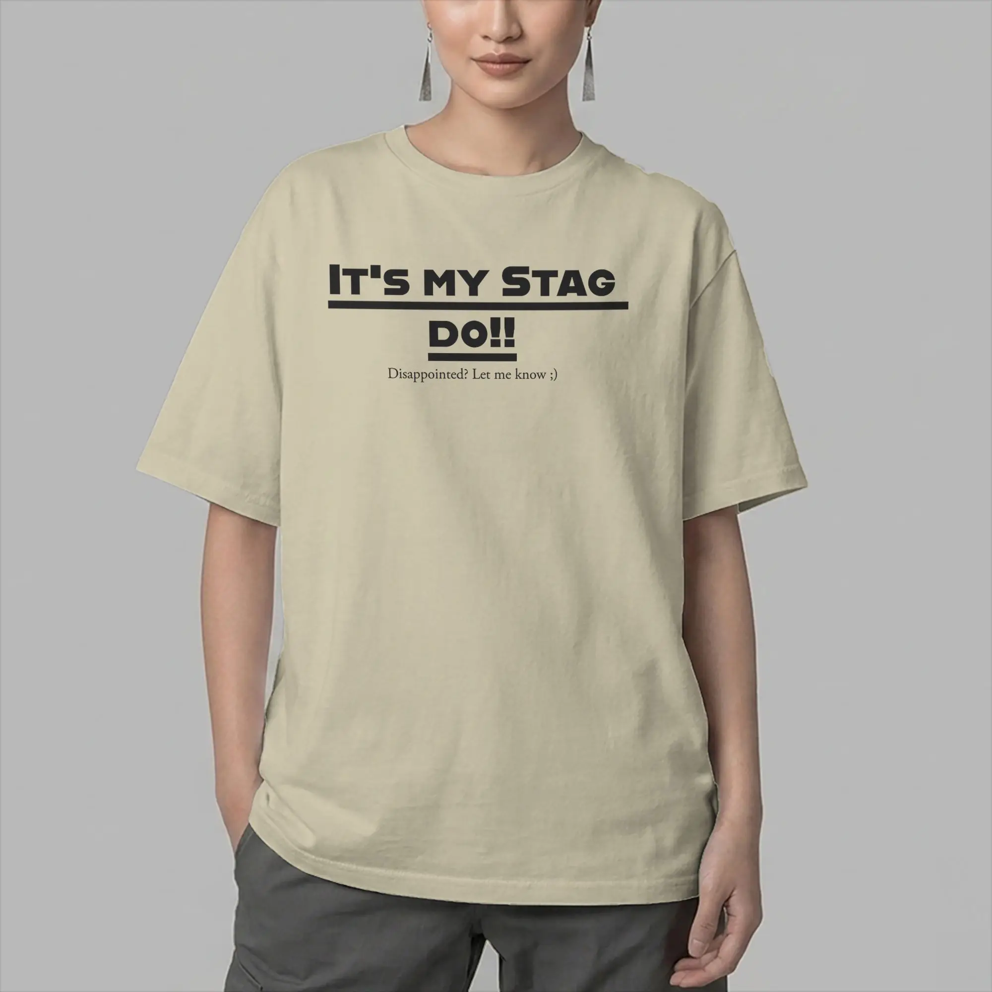 Stag Do for an Awkward Stag T-Shirt Men  Hipster 100% Cotton Tee Shirt Round Collar Short Sleeve T Shirt Plus Size Clothes