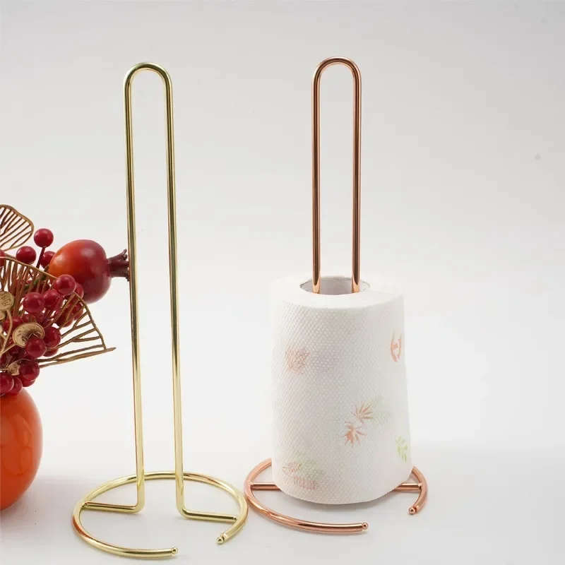 Nordic Minimalist Metal Iron Wire Tissue Holder Desktop Paper Towel Storage Rack Kitchen Bathroom Household Napkin Organizer