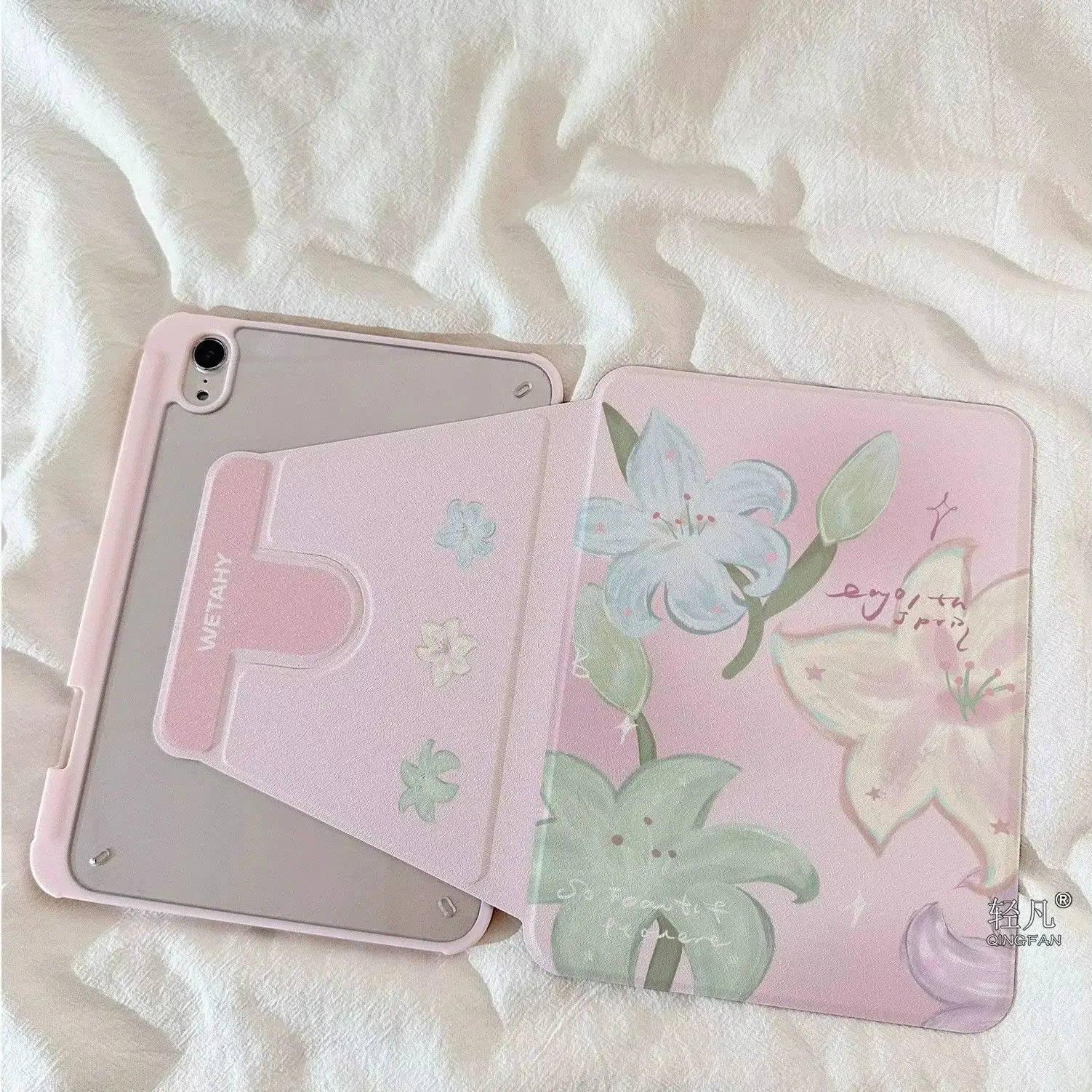 FRotatable New Tablet Case For iPad Pro 11 12.9in 13 15 M1 M3 M4 9.7 10.2 5/6th 7/8/9 10 11th MINI Air 5 6 7 Trifold Case