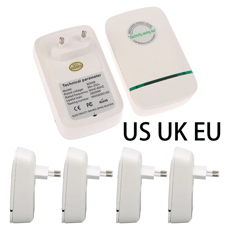 US UK EU Green Energy-saving Electrical Sockets Adapter Compatible Home Electrical Savers