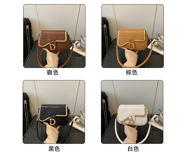 Neue Trendige Schwarze Quadratische Unterarmtasche Modische Damen-Satteltasche Lässige Einzel-Schultertasche Weiche PU-Leder Crossbody-Tasche für Frauen – Detail 2