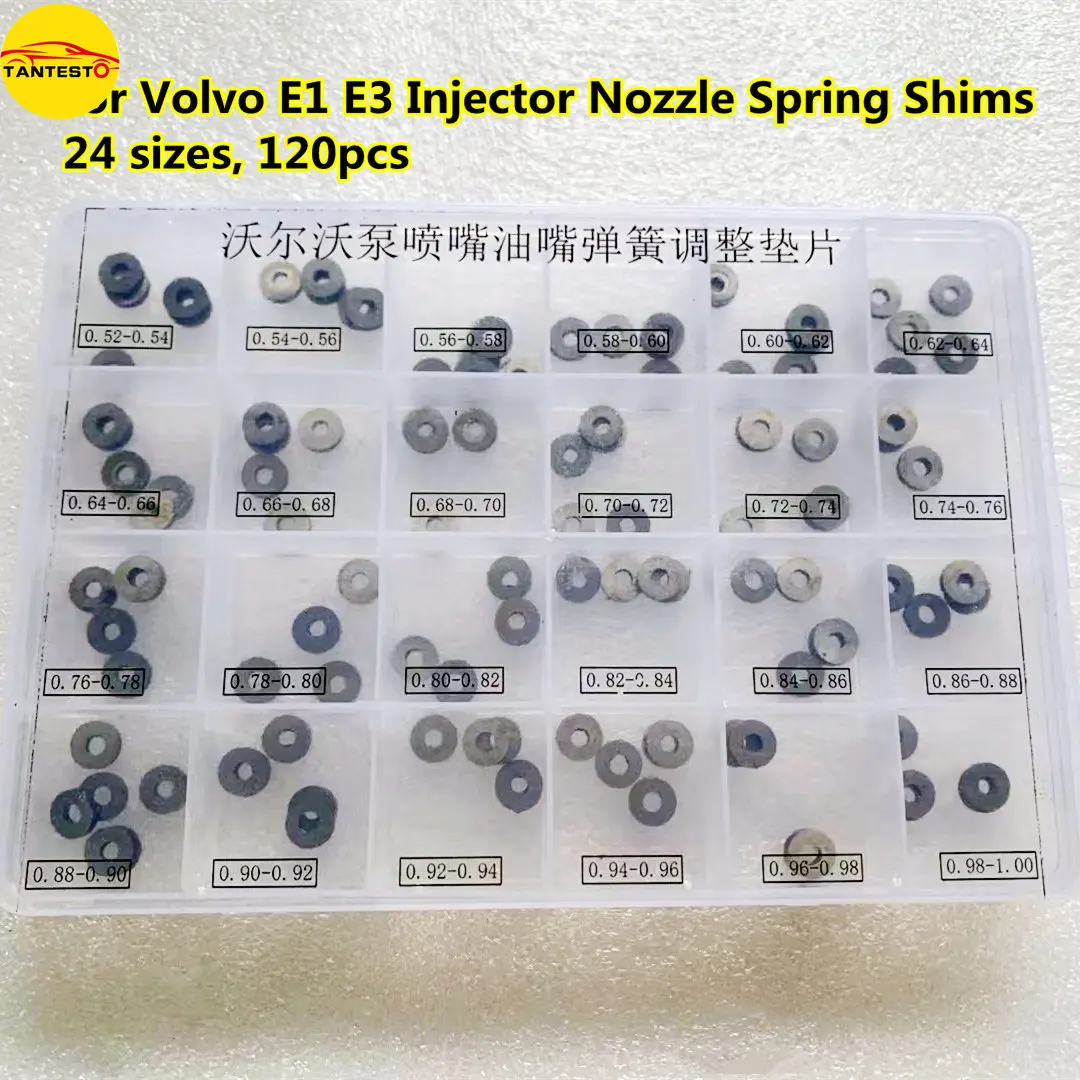 50PCS For Volvo E1-2PINS E3-4PINS EUI EUP Diesel Injector Nozzle Spring Adjust Washer Common Rail Repair Shims