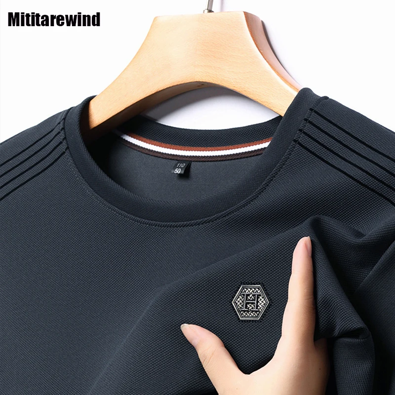 

Spring Autumn Long Sleeve TShirt for Men New Smart Casual T-shirts Round Neck Printed Tees Male Fashion Versatile Bottoming Tops