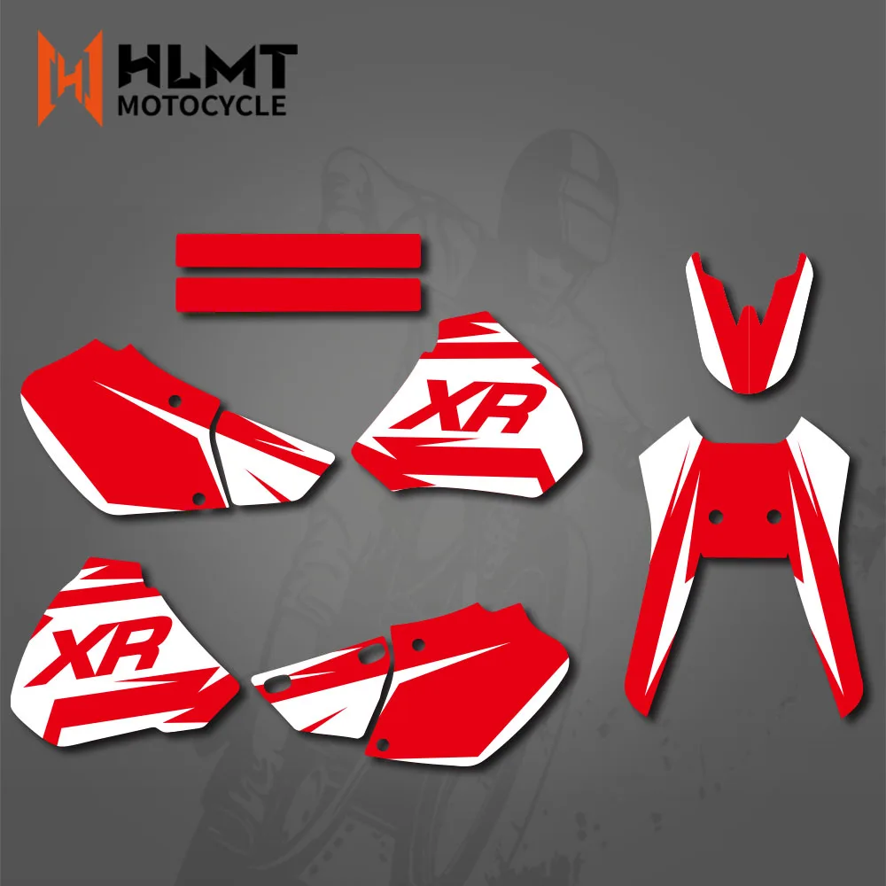 Dla Honda XR250 XR400 1996-2002 2003 2004 XR 250 400 HLMT motocykl grafika tło naklejki zestaw naklejek — zdjęcie 4