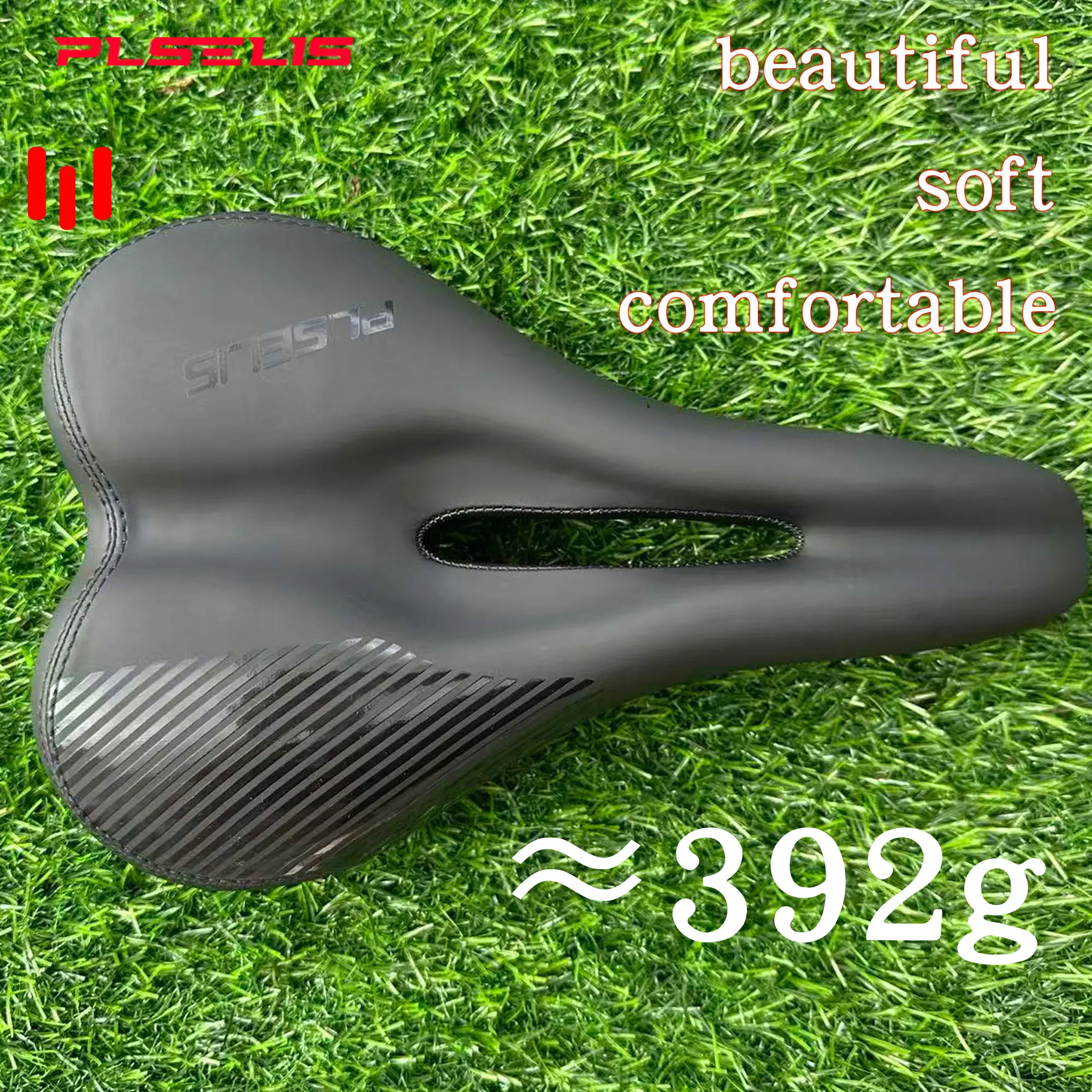 Plselis سميكة لينة دراجة السرج دراجة هوائية جبلية وسادة مقعد مقاوم للماء دائم الطريق دراجة السرج وزنها 392 جرام