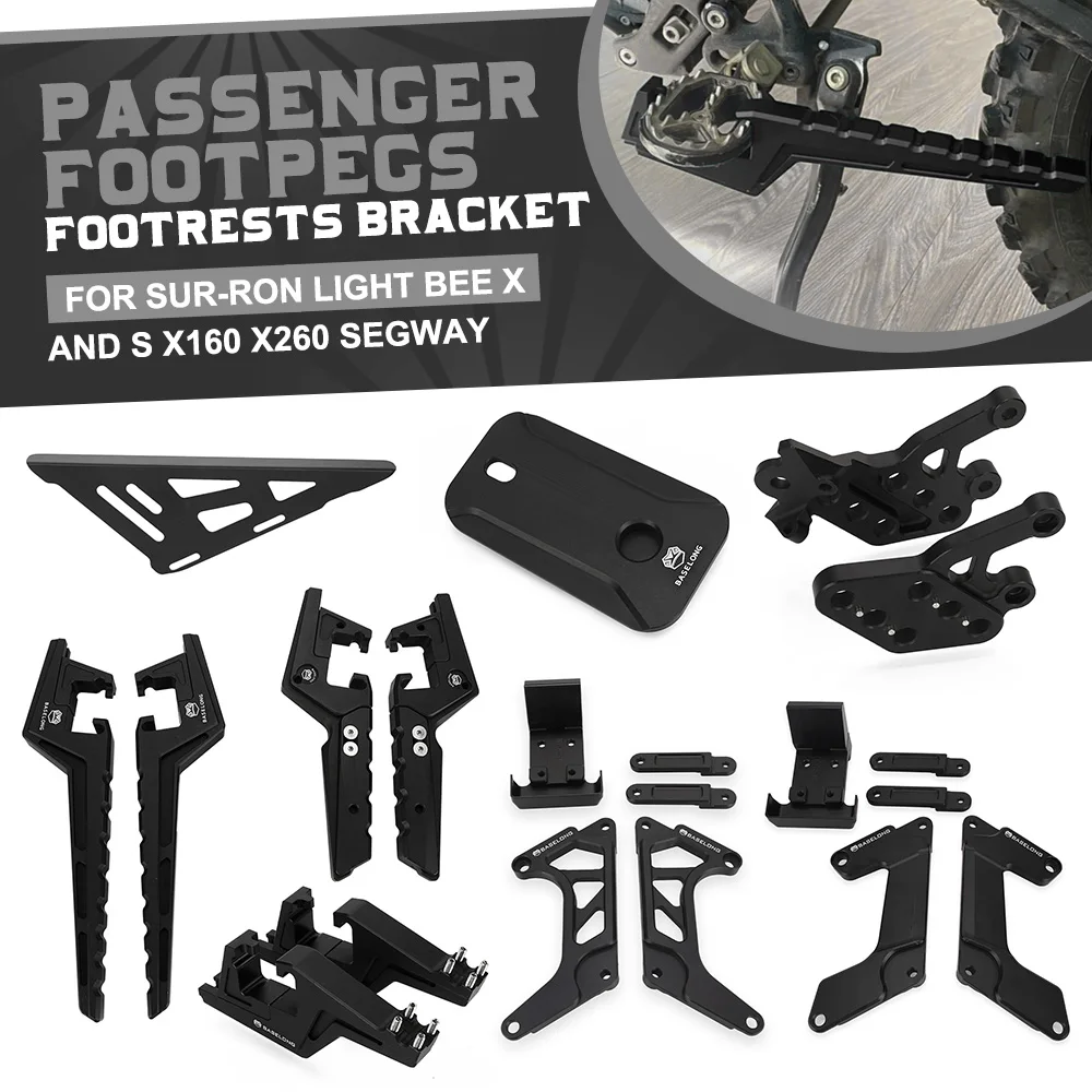 

For Sur-Ron Light Bee X and S X160 X260 Segway Motorcycle CNC Aluminium Front Passenger Footpegs Extensions Accessories X160/26
