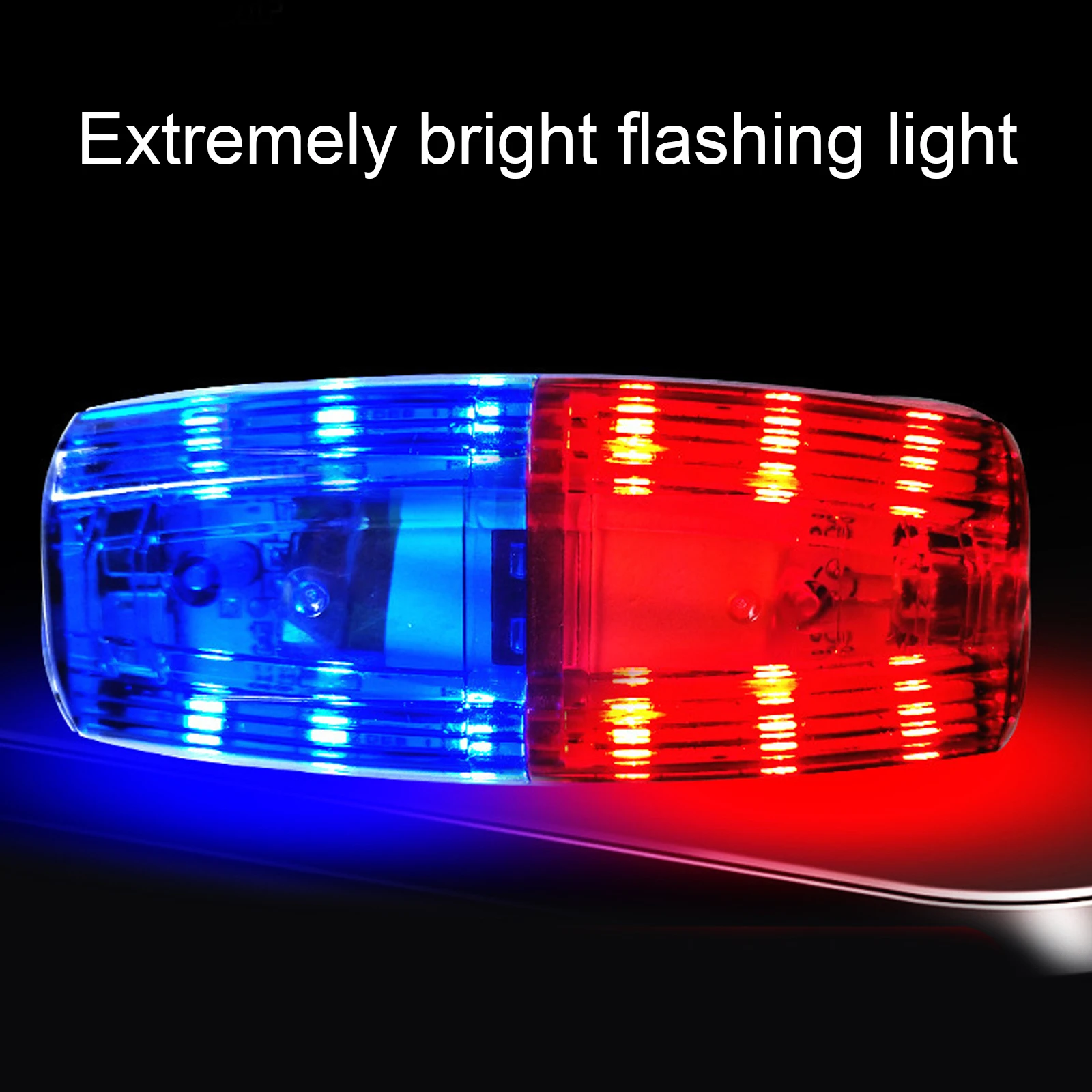 LED Red Blue Multifunction Clip Flashing Warning Safety Shoulder Police Lights USB Charging Emergency Lamp Bicycle Accessories