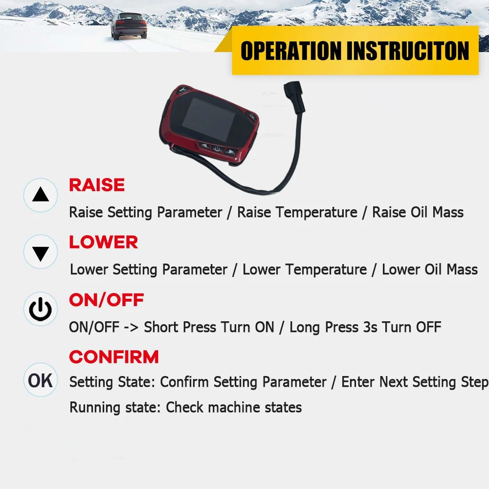12/24V Air Diesel Heater LCD Monitor Switch Control Controller Board Motherboard Mainboard Remote Parking Air Heater LCD Monitor