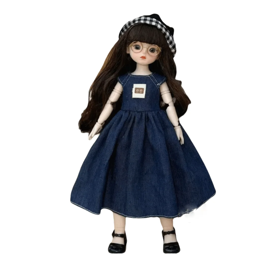 

1 Set 30cm 30cm Doll with Clothes Long Hair Attractive Eyes Princess Dress Up Dolls with Wig Make Up Anime