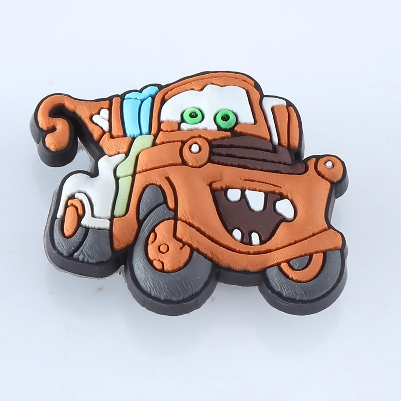 6pcs Cartoon Movie Racing Story Accessories Shoe Charms Sandals Decoration Cars PVC Clogs Clips Buckle for Kids Gifts