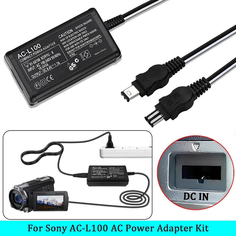 Ac-L100 Ac-L15 Camera Camcorder AC Power Adapter